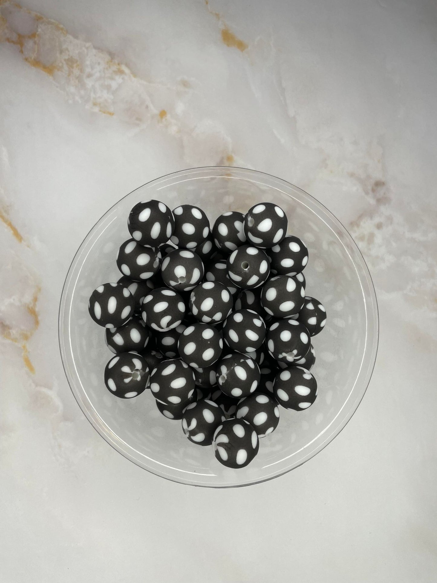 P56 POLKA DOT BLACK 15MM PRINT (1ct)
