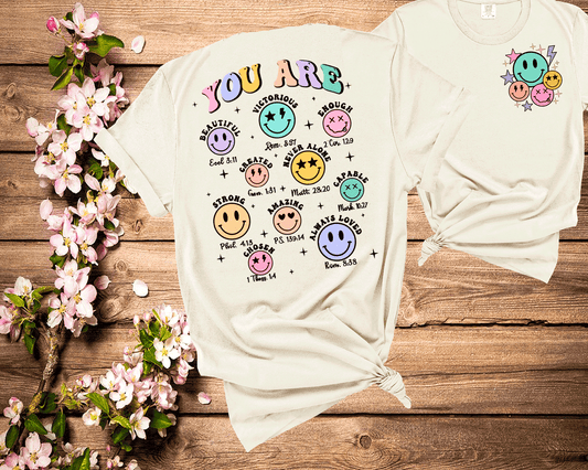 You are Smiley faces Bible Versus Mental Health Comfort Colors
