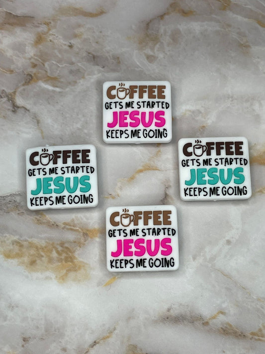COFFEE GETS ME STARTED JESUS KEEPS ME GOING SILICONE FOCAL D205 (1ct)