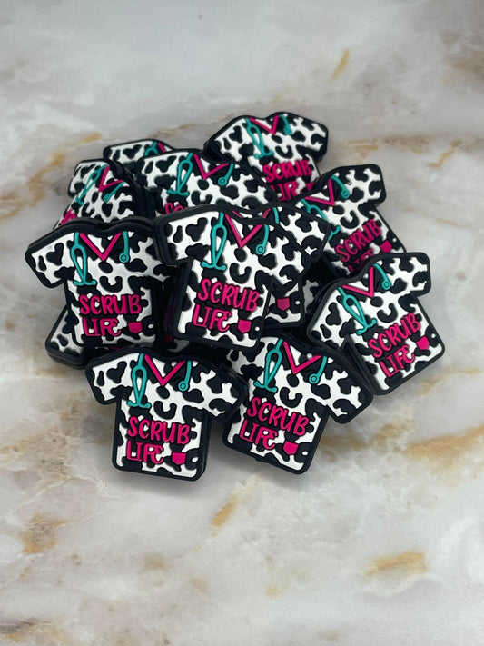 COW PRINT SCRUB LIFE SILICONE FOCAL D429 (1ct)
