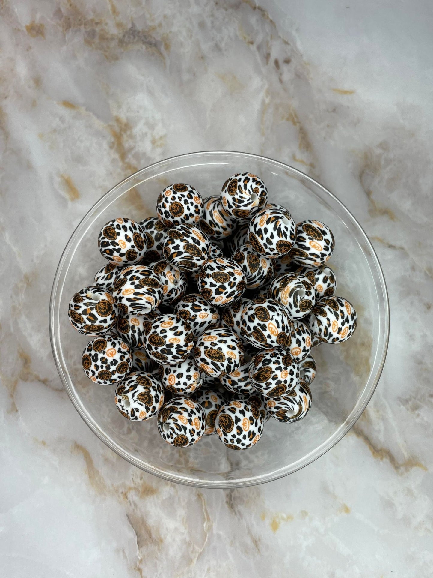 P498 LEOPARD PUMPKIN 15MM PRINT (1ct)