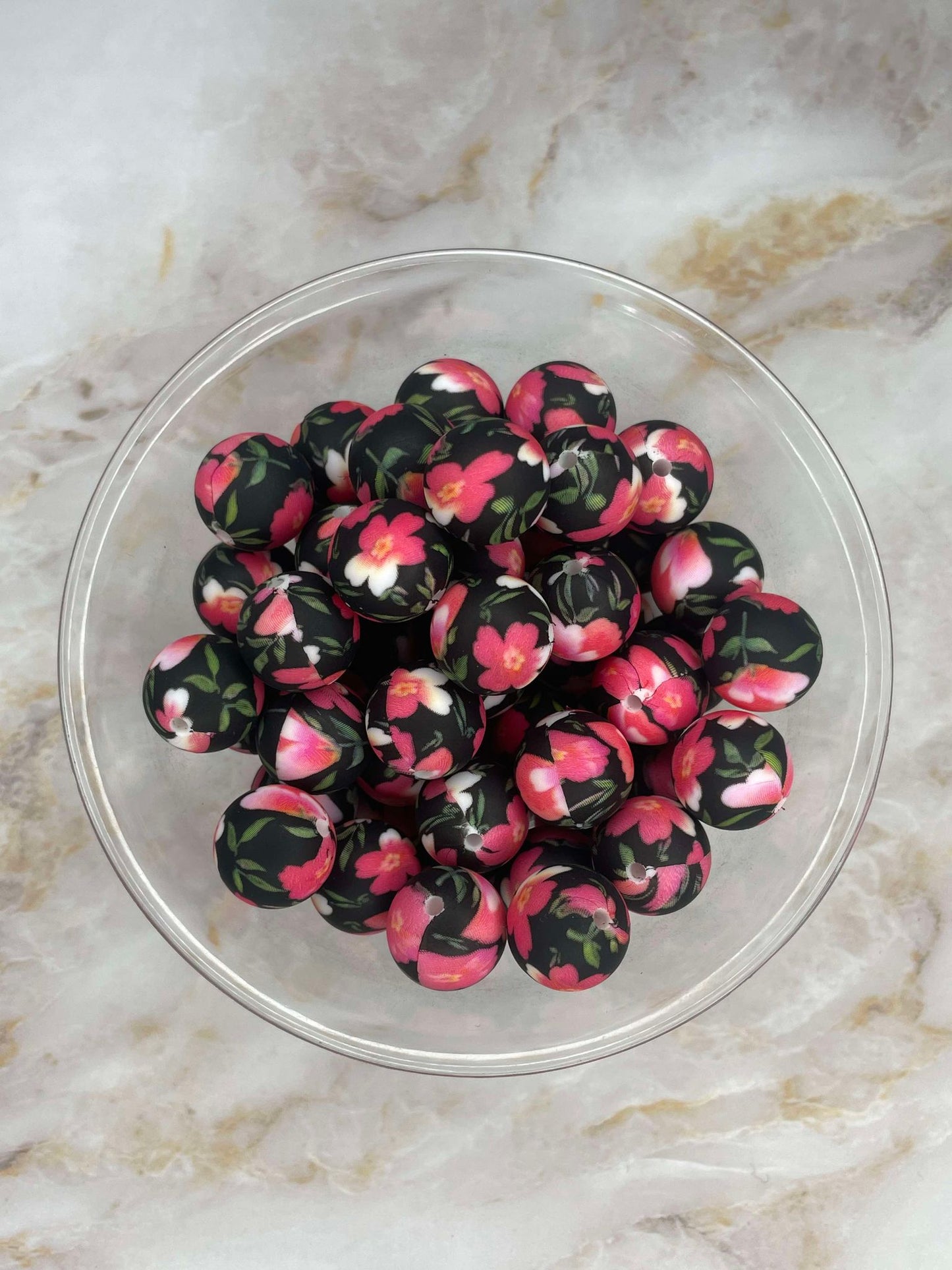 P544 PINK PASSION FLORAL 15MM PRINT (1ct)