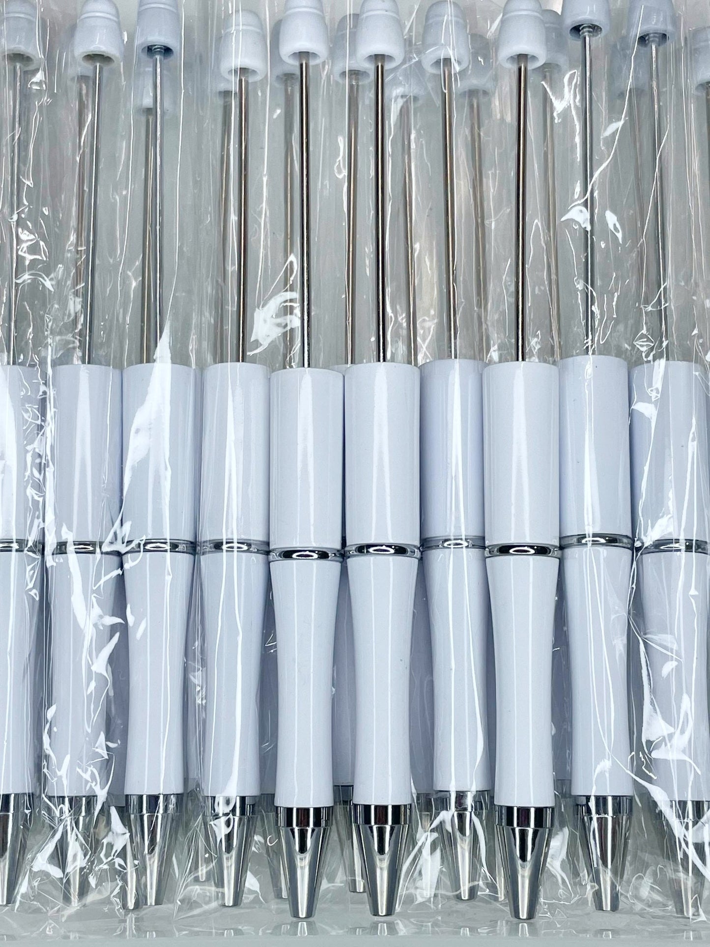 BEADABLE PLASTIC PEN SOLID BRIGHT WHITE B7 (1ct)