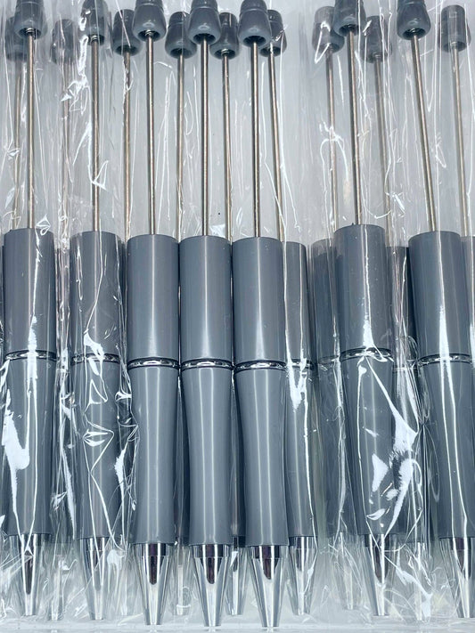 BEADABLE PLASTIC PEN SOLID CHARCOAL B29 (1ct)