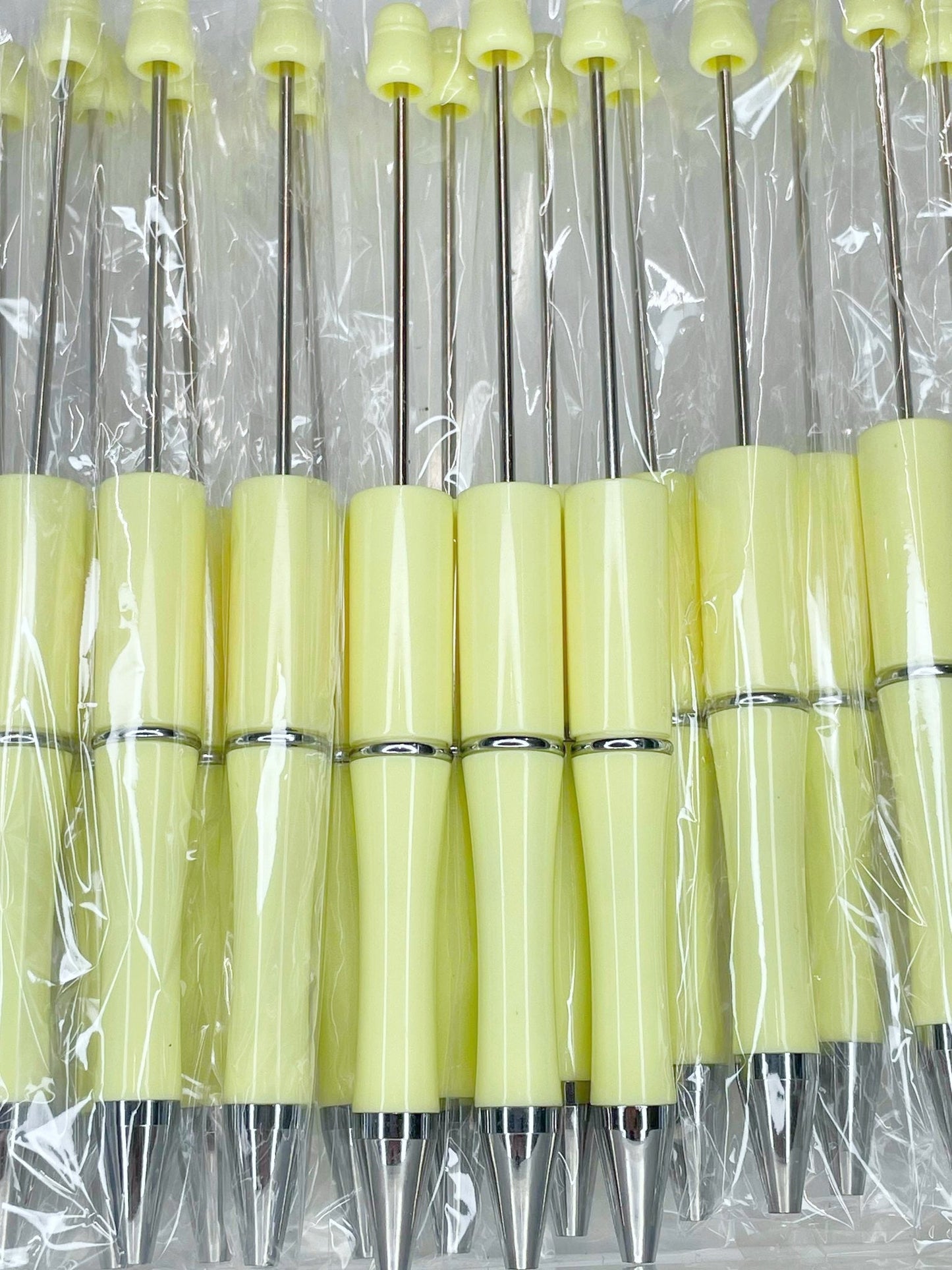 BEADABLE PLASTIC PEN SOLID LEMONADE B23 (1ct)