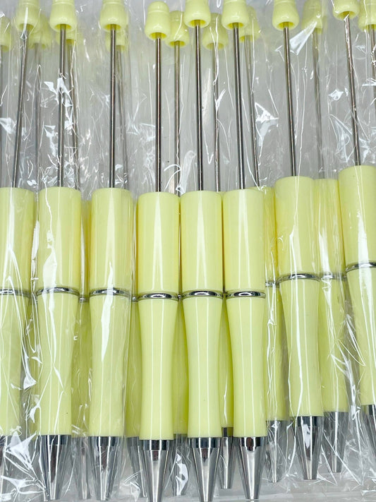 BEADABLE PLASTIC PEN SOLID LEMONADE B23 (1ct)