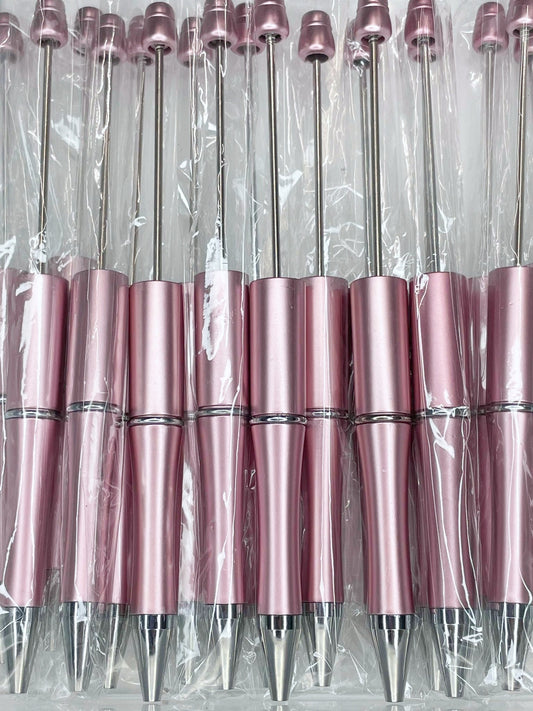 BEADABLE PLASTIC PEN PEARLESCENT ROSE PINK B17 (1ct)