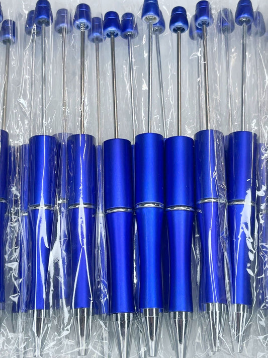 BEADABLE PLASTIC PEN PEARLESCENT ROYAL BLUE B2 (1ct)