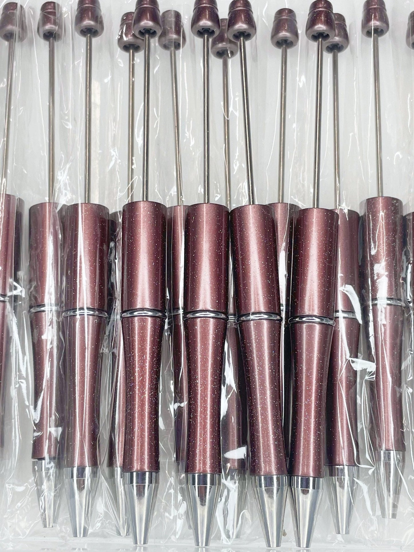 BEADABLE PLASTIC PEN GLITTER WINE B24 (1ct)