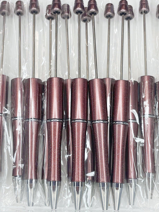 BEADABLE PLASTIC PEN GLITTER WINE B24 (1ct)