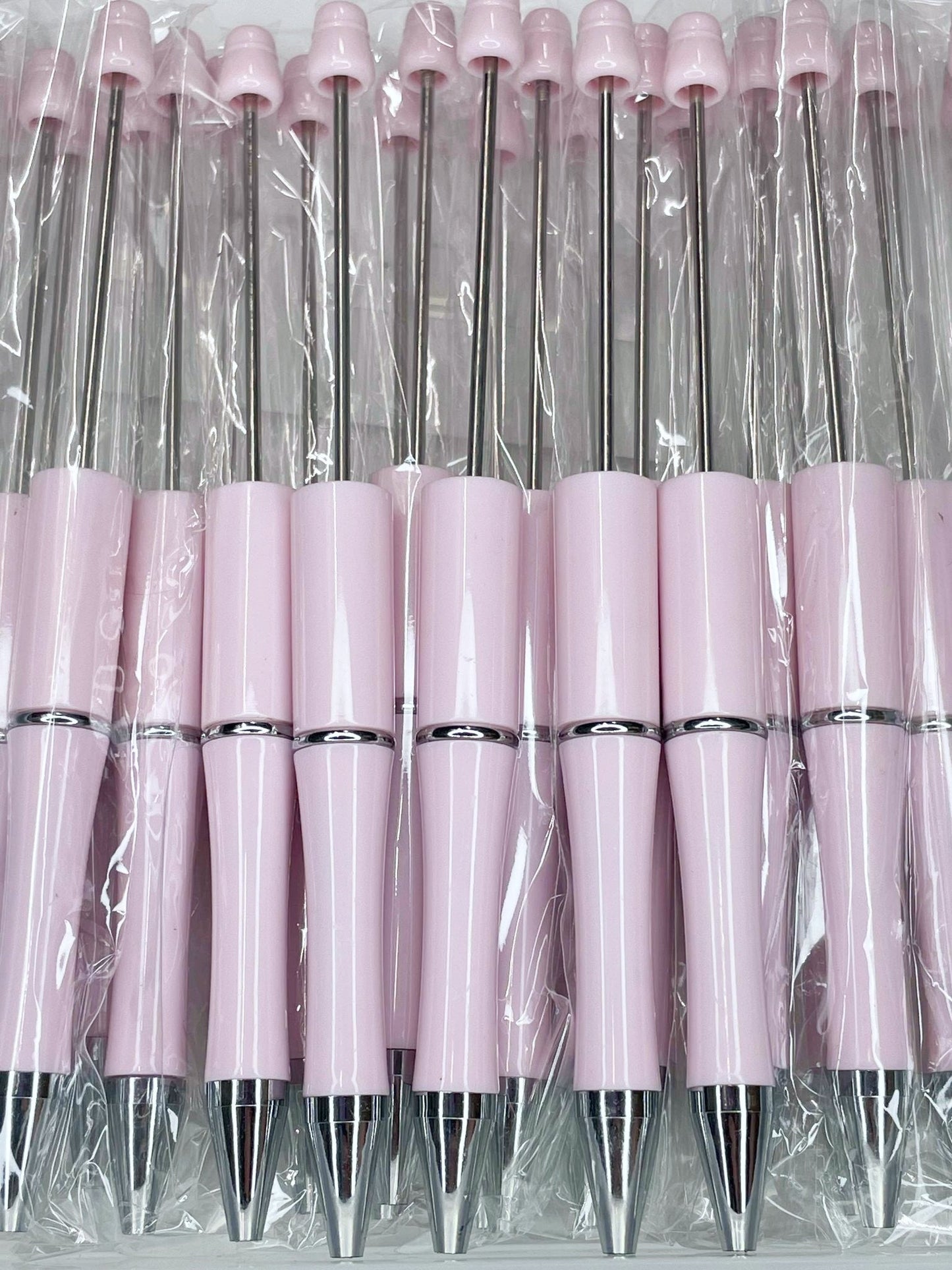 BEADABLE PLASTIC PEN SOLID POWDER PINK B10 (1ct)