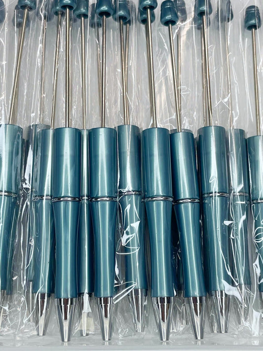 BEADABLE PLASTIC PEN PEARLESCENT DEEP TEAL B17 (1ct)