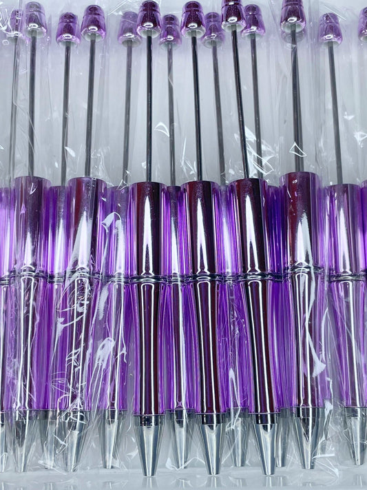 BEADABLE PLASTIC PEN CHROME LAVENDER B44 (1ct)