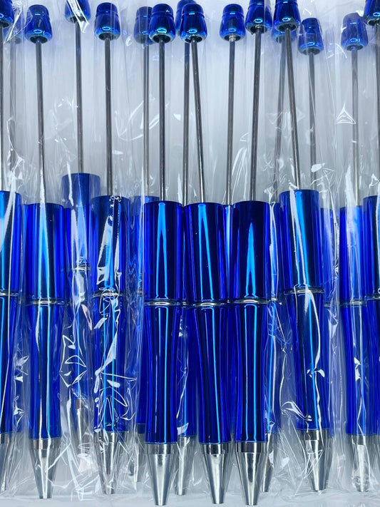 BEADABLE PLASTIC PEN CHROME DEEP BLUE B41 (1ct)