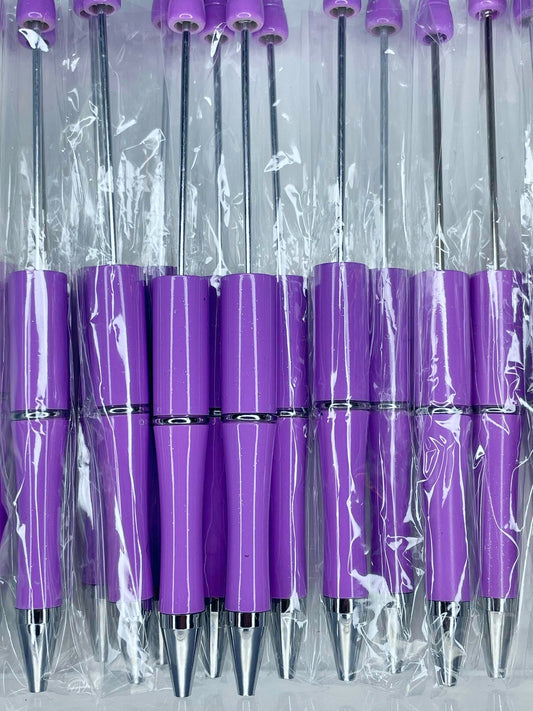 BEADABLE PLASTIC PEN GLITTER LAVENDER B25 (1ct)