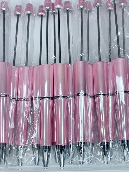 BEADABLE PLASTIC PEN CHROME FLAMINGO PINK B43 (1ct)