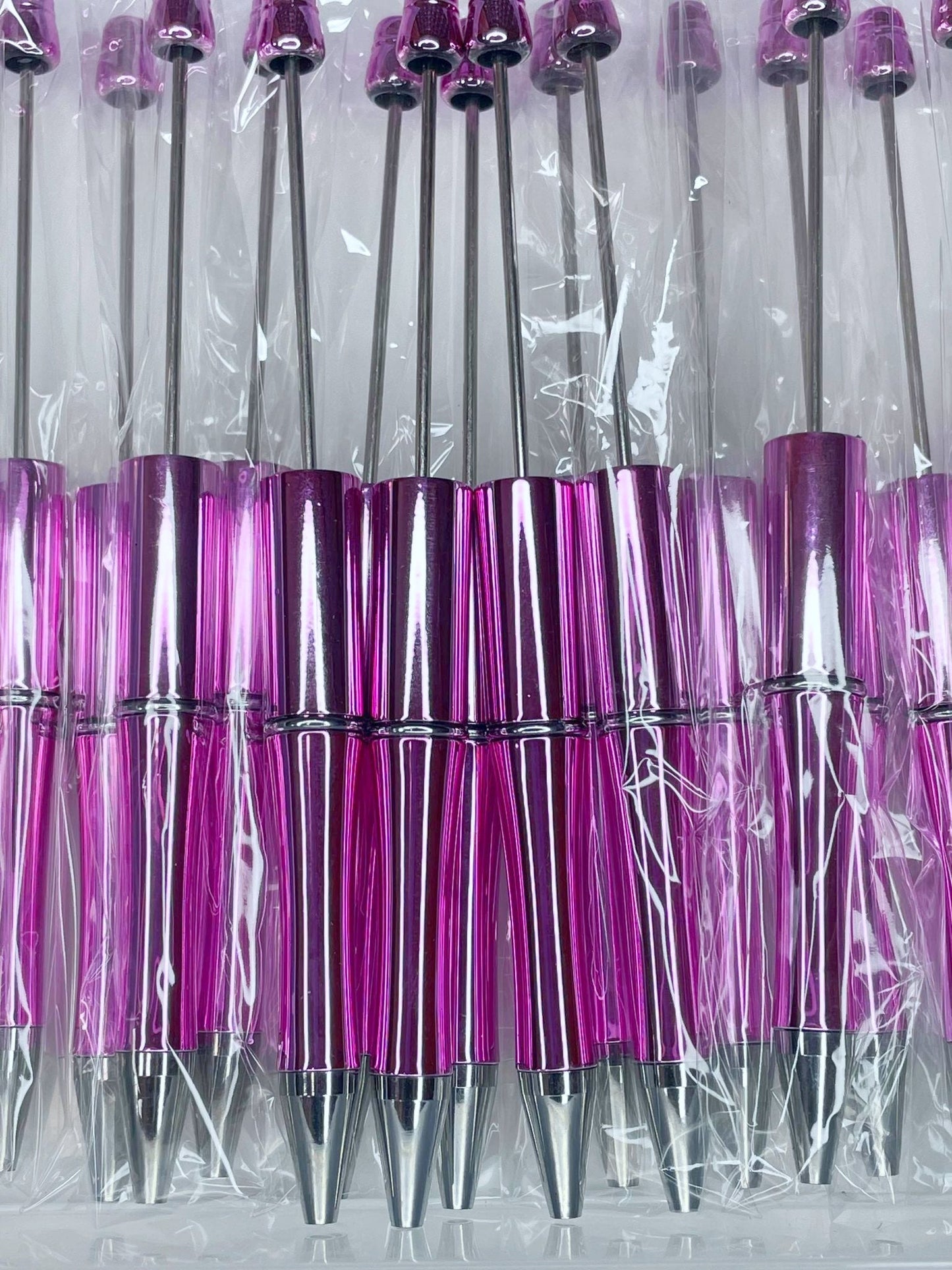 BEADABLE PLASTIC PEN CHROME DARK PINK B40 (1ct)