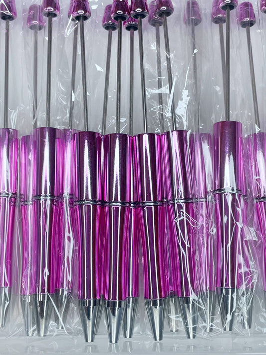 BEADABLE PLASTIC PEN CHROME DARK PINK B40 (1ct)