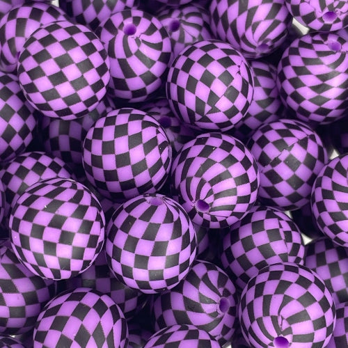 P630 PURPLE CHECKERED 15MM PRINT (1ct)