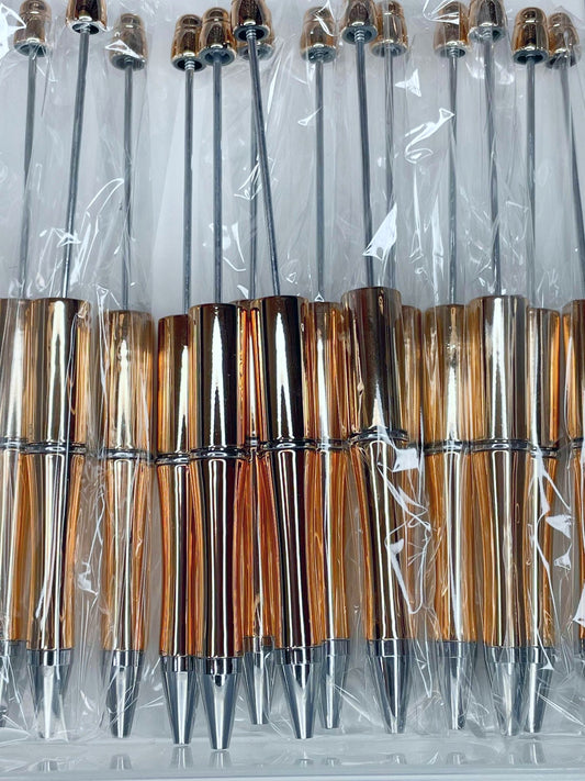 BEADABLE PLASTIC PEN CHROME COPPER B44 (1ct)