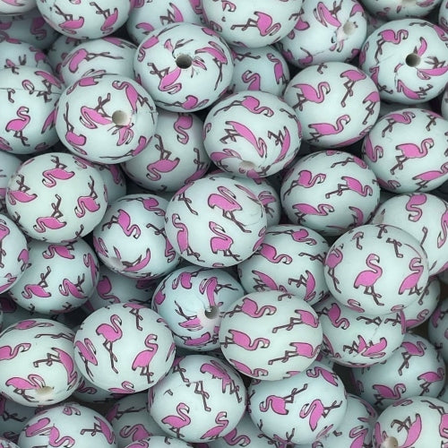 P518 BRIGHT PINK FLAMINGOS 15MM PRINT (1ct)