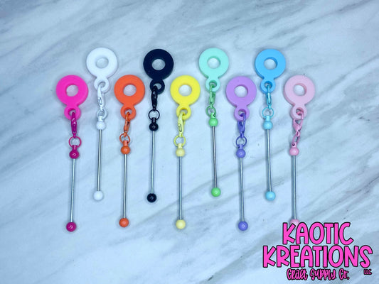 BEADABLE CUP CHARM BAR W/STRAW ADAPTER (1ct)