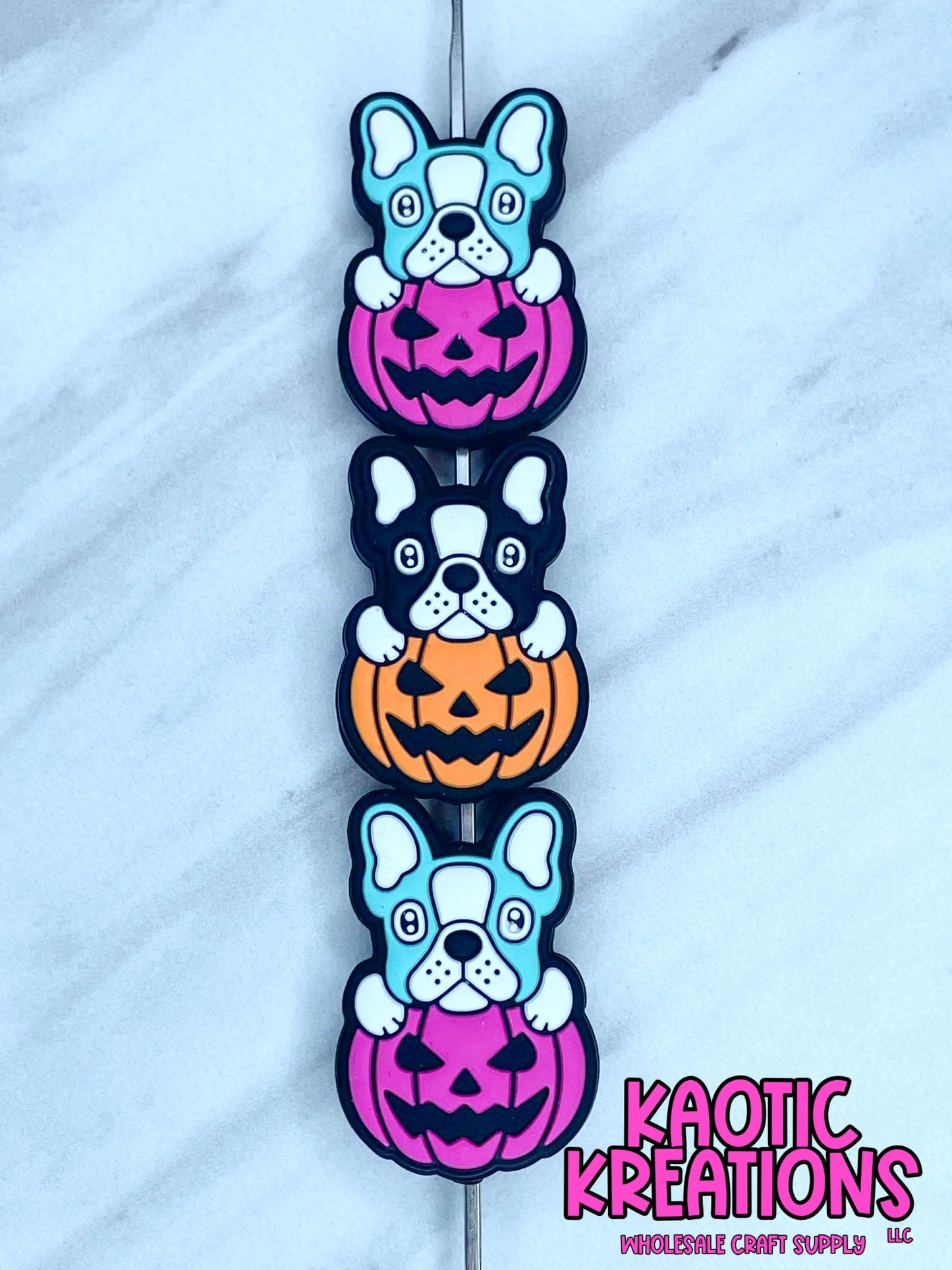 FRENCHIE PUMPKIN SILICONE FOCAL (1ct)