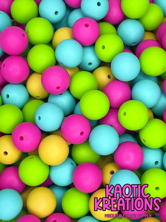 SOLID SILICONE BEAD MIX S2 (40ct)