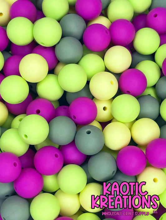 SOLID SILICONE BEAD MIX S5 (40ct)