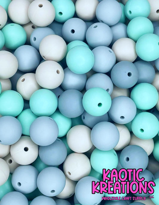 SOLID SILICONE BEAD MIX S9 (40ct)