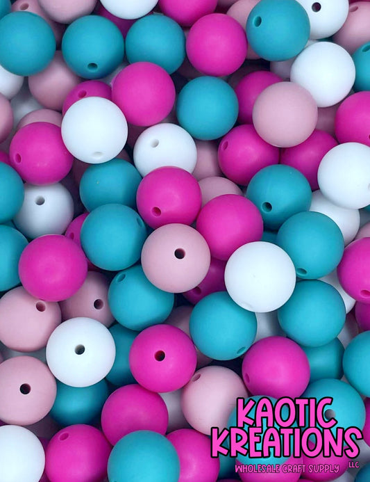 SOLID SILICONE BEAD MIX S8 (40ct)
