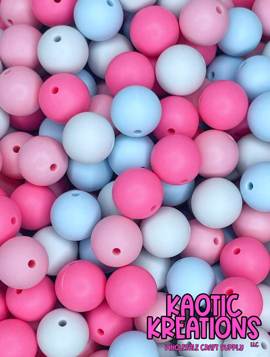 SOLID SILICONE BEAD MIX S7 (40ct)