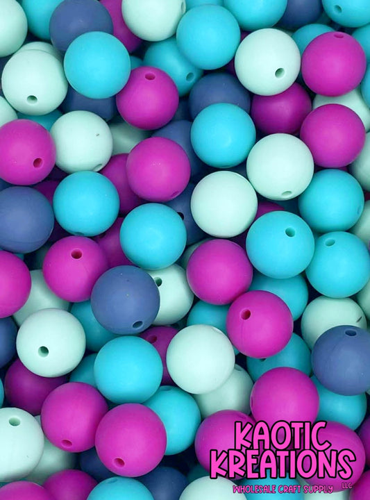 SOLID SILICONE BEAD MIX S3 (40ct)