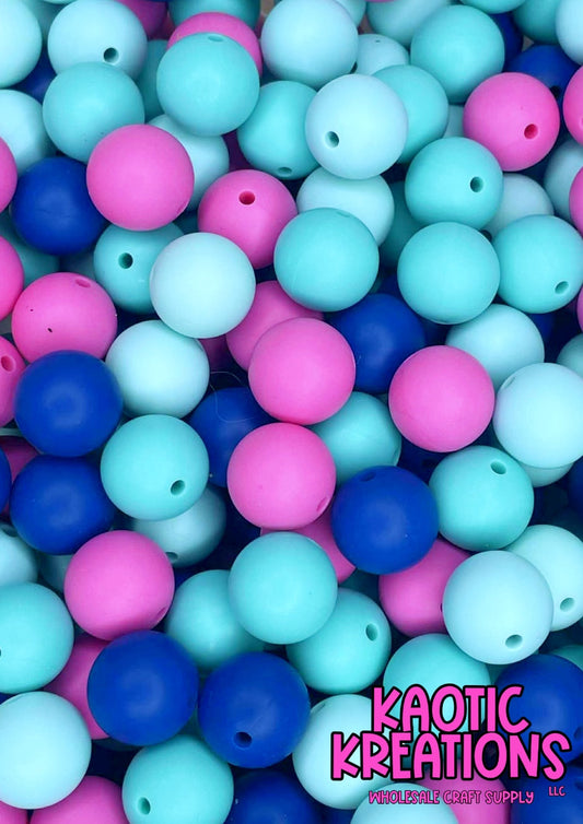 SOLID SILICONE BEAD MIX S10 (40ct)