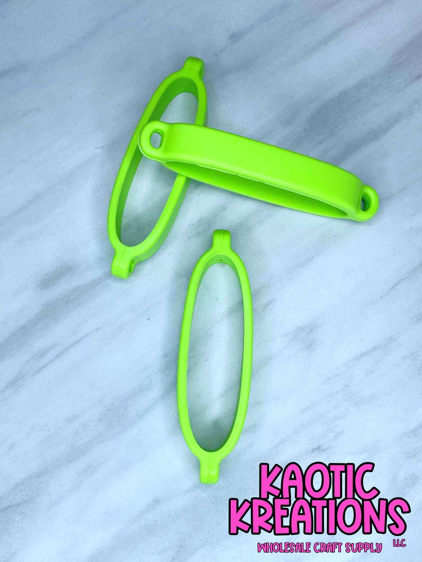 BEADABLE TUMBLER SILICONE CARRIER RING #02 LIME GREEN (1ct)