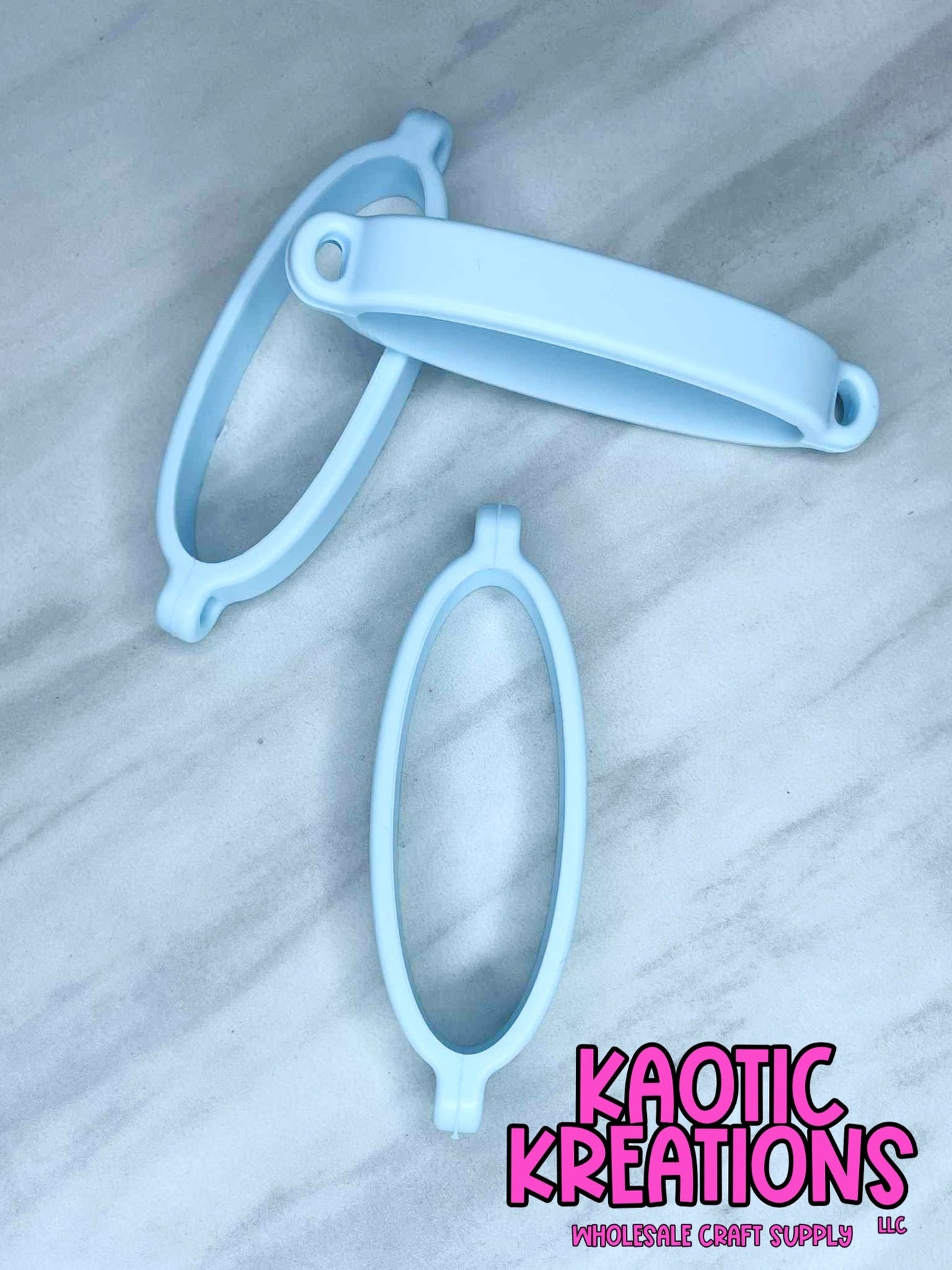 BEADABLE TUMBLER SILICONE CARRIER RING #01 PALE BLUE (1ct)