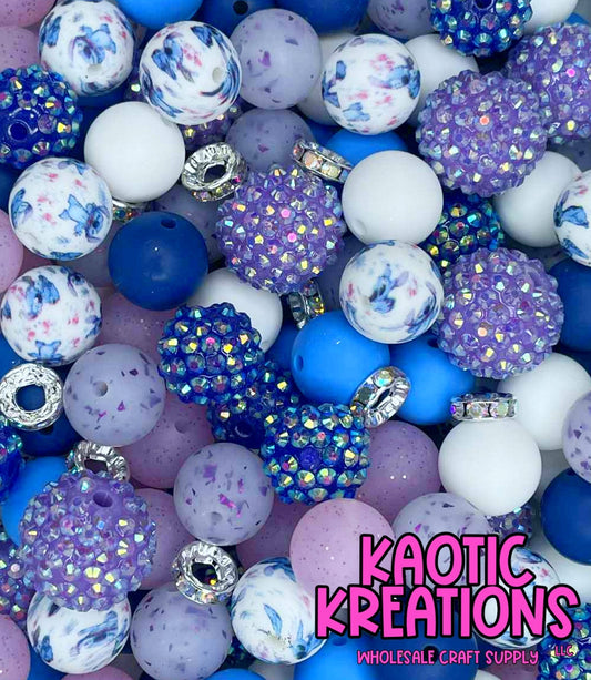 *KAELANN'S KREATION* OHANA ACRYLIC SILICONE BEAD MIX #24 (26ct)