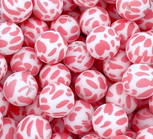 P114 PINK COW 15MM PRINT (1ct)