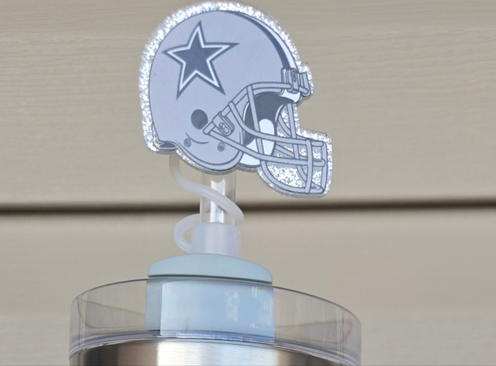 10MM Dallas Cowboys Acrylic Strawtopper