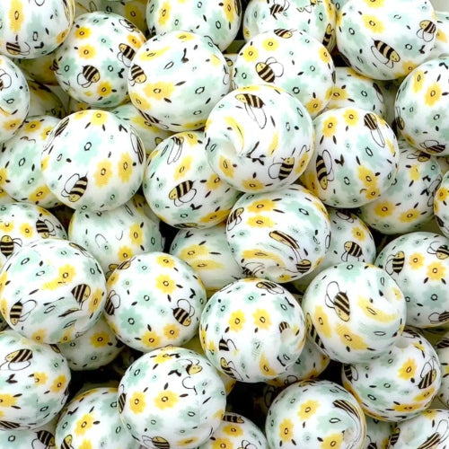 P449 BUSY BEES 15MM PRINT (1ct)