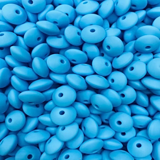 #14 12MM LENTIL CURIOUS BLUE (1ct)