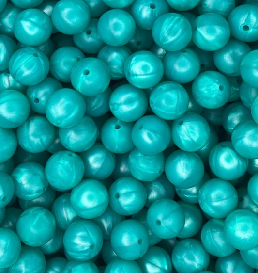 #151 TURQUOISE MARBLE 15MM SOLID (1ct)