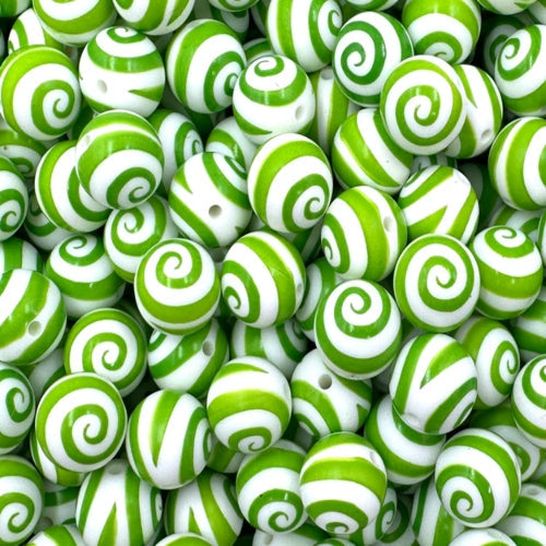 P185 GREEN SWIRL 15MM PRINT (1ct)