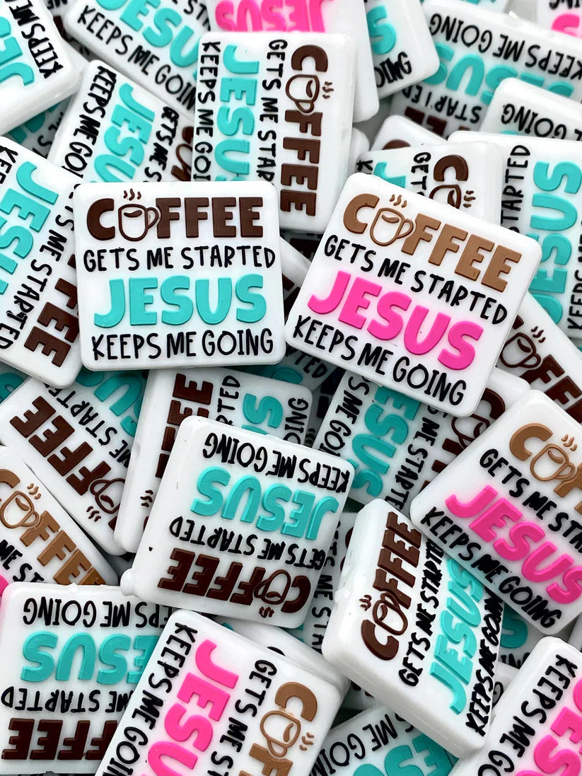 COFFEE GETS ME STARTED JESUS KEEPS ME GOING SILICONE FOCAL D205 (1ct)