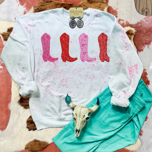 Valentine Boots Western Graphic Sweatshirt