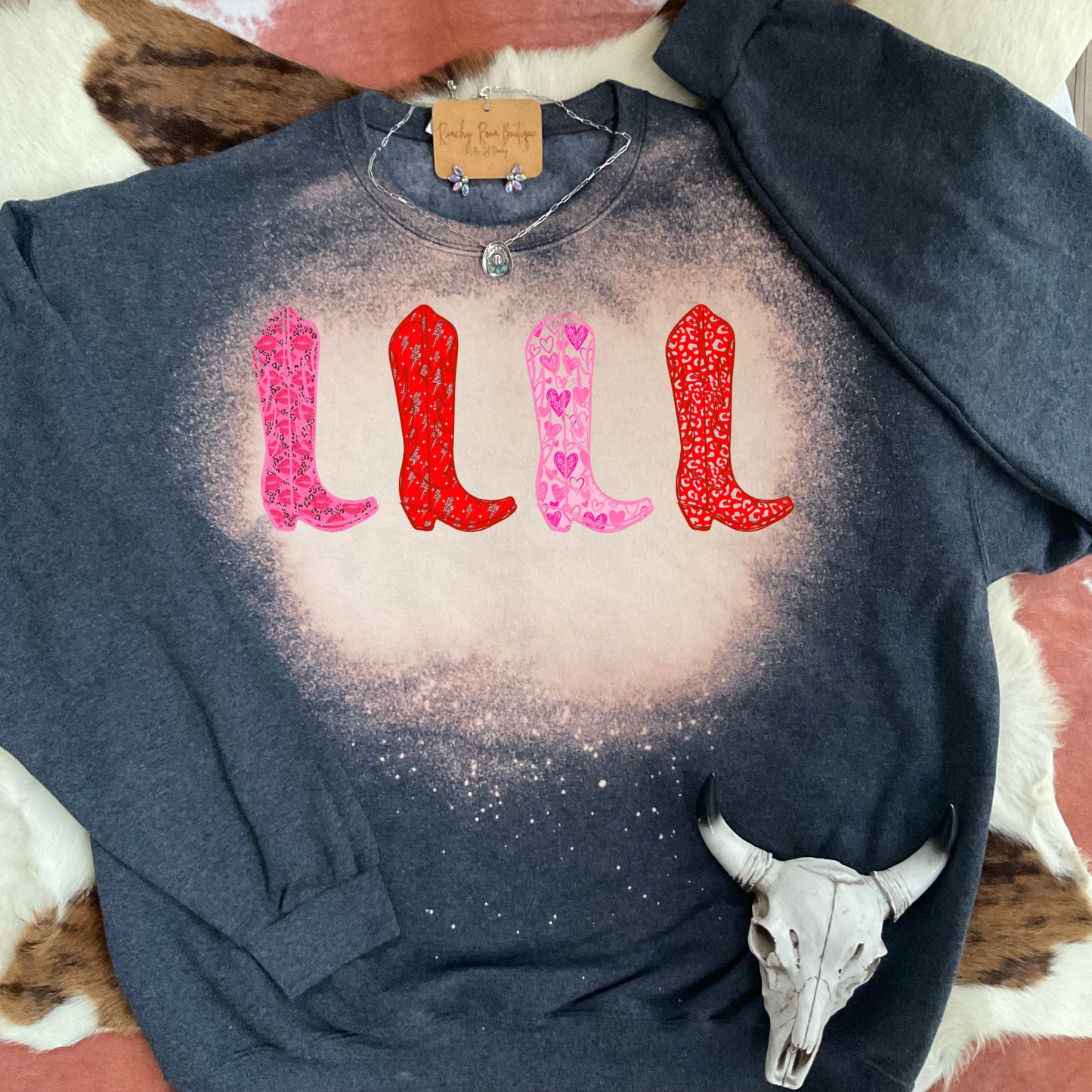 Valentine Boots Western Graphic Sweatshirt