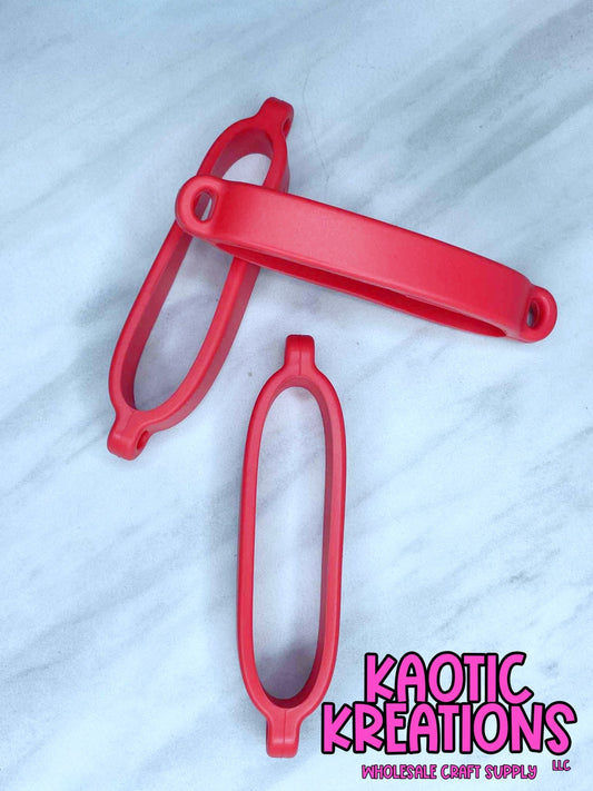 BEADABLE TUMBLER SILICONE CARRIER RING #07 CHERRY RED (1ct)