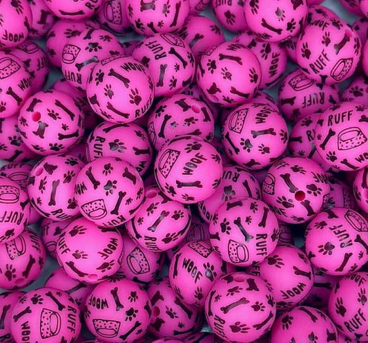 P716 HOT PINK RUFF 15MM PRINT (1ct)