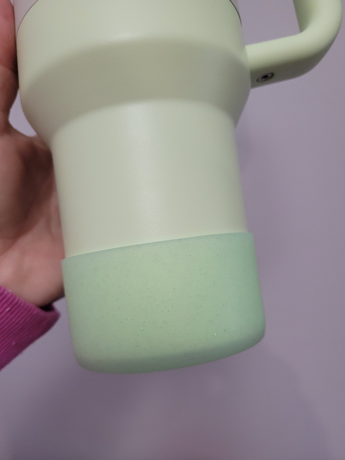 Mint Sparkle silicone boot sleeve bumper for tumbler