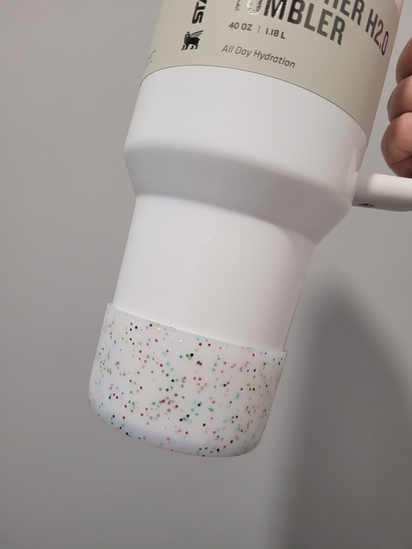 Colorful Glitter silicone boot bumper sleeve for tumbler